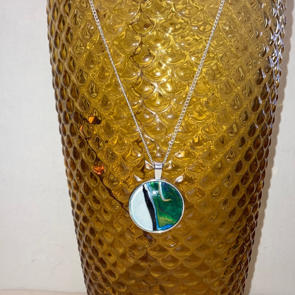 Handmade Pendant on Silver Chain 21”